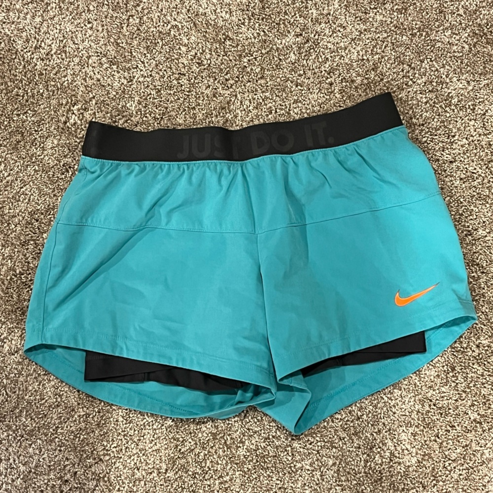 Nike Pro Running Shorts-Gray & Aqua🩶💙